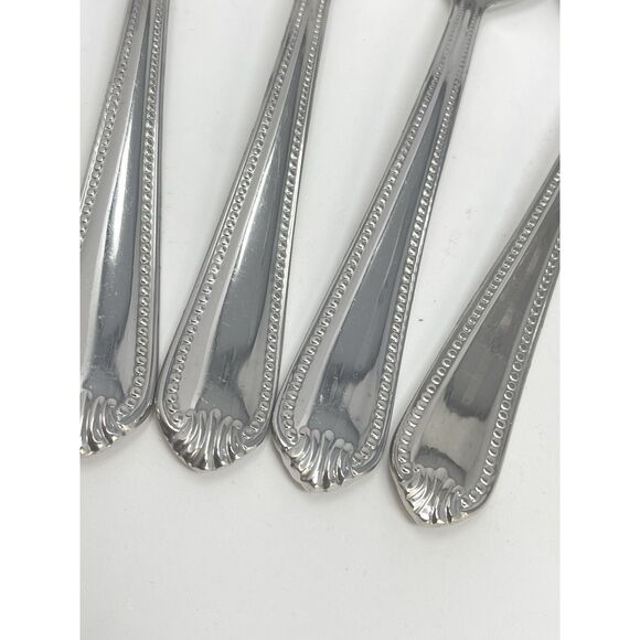 Lenox BEAD Stainless 18/10 Glossy 3 Teaspoons 6.5” Sugar Spoon 6.25” Replacement - Picture 4 of 7